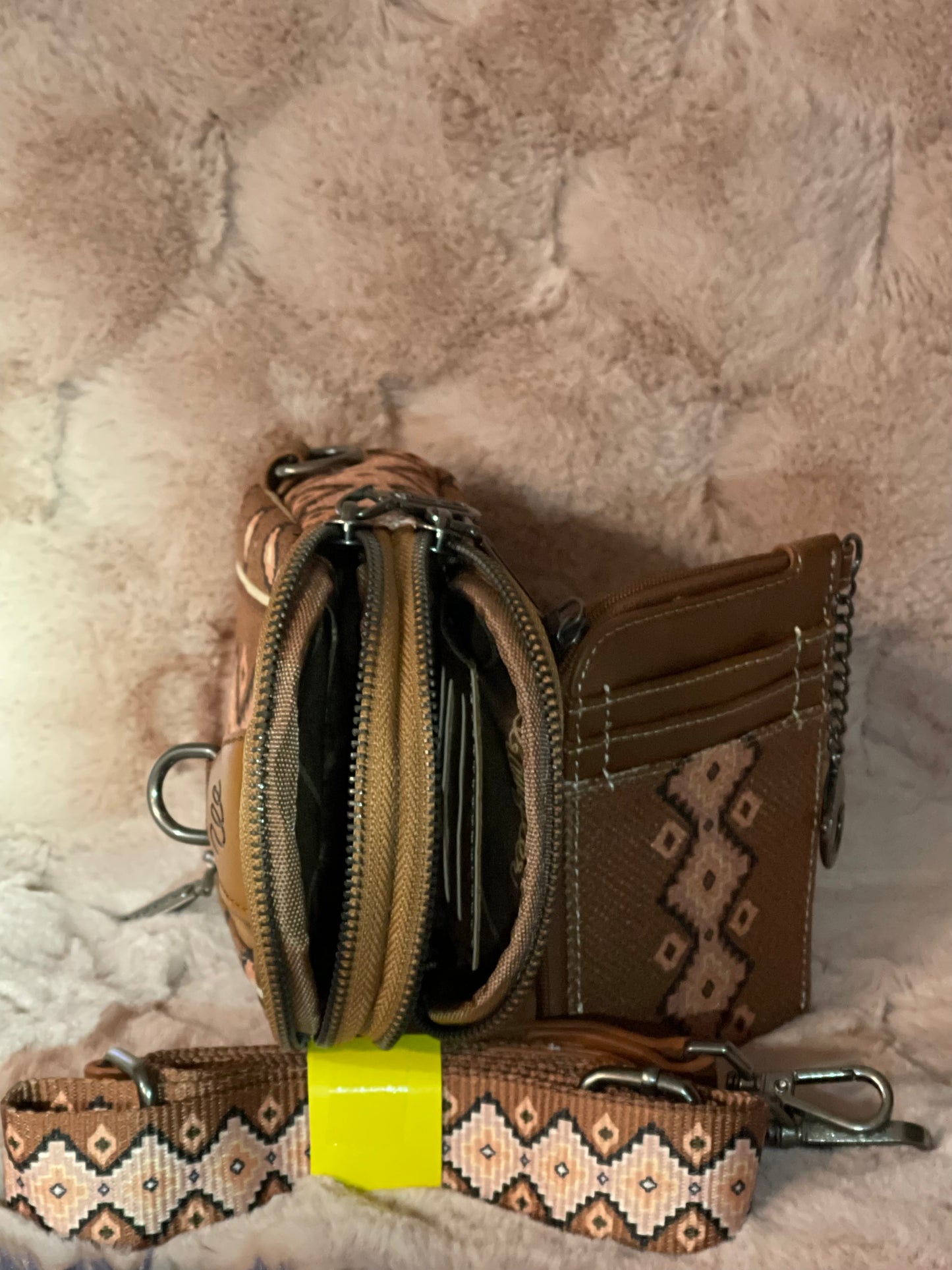 Aztec Crossbody Sling bag set with Wallet