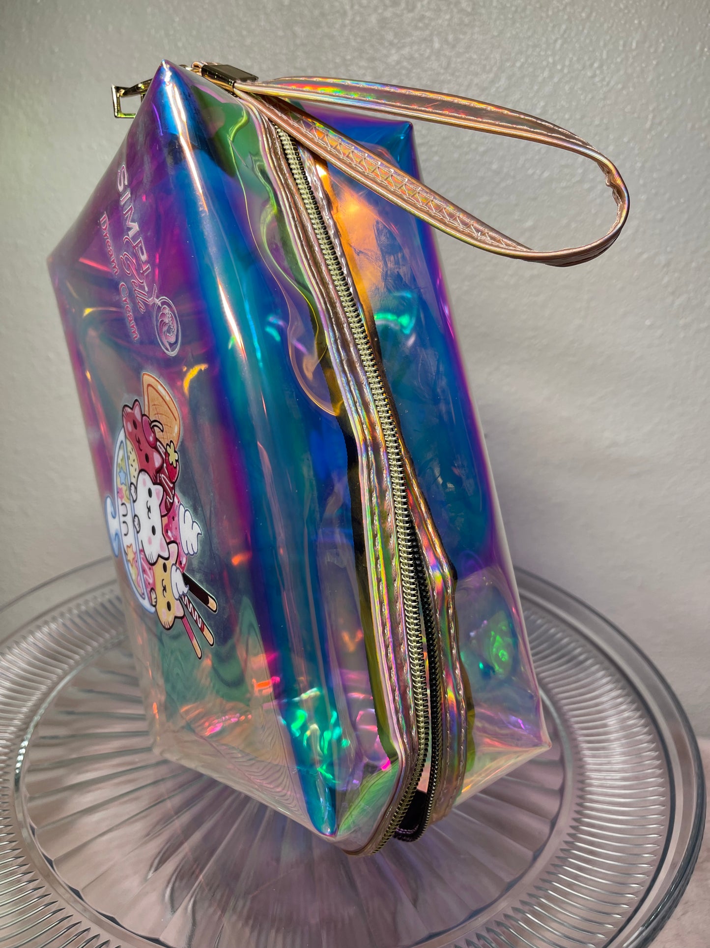Simple Bella Dream Cream Iridescent Makeup Bag