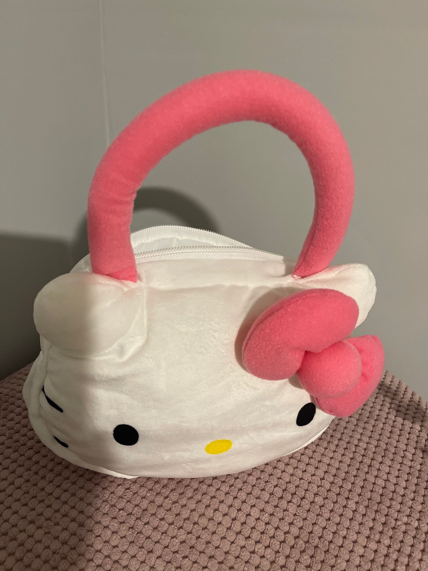 Girls Hello Kitty Purse Pink Bow Plush Handbag