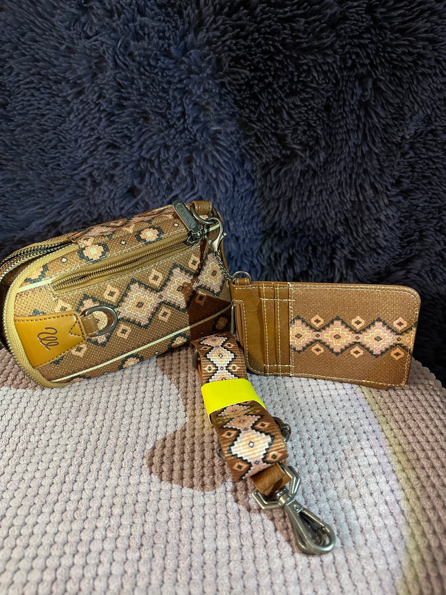 Aztec Crossbody Sling bag set with Wallet
