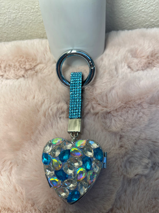 Crystal stone Keychain Pill Case