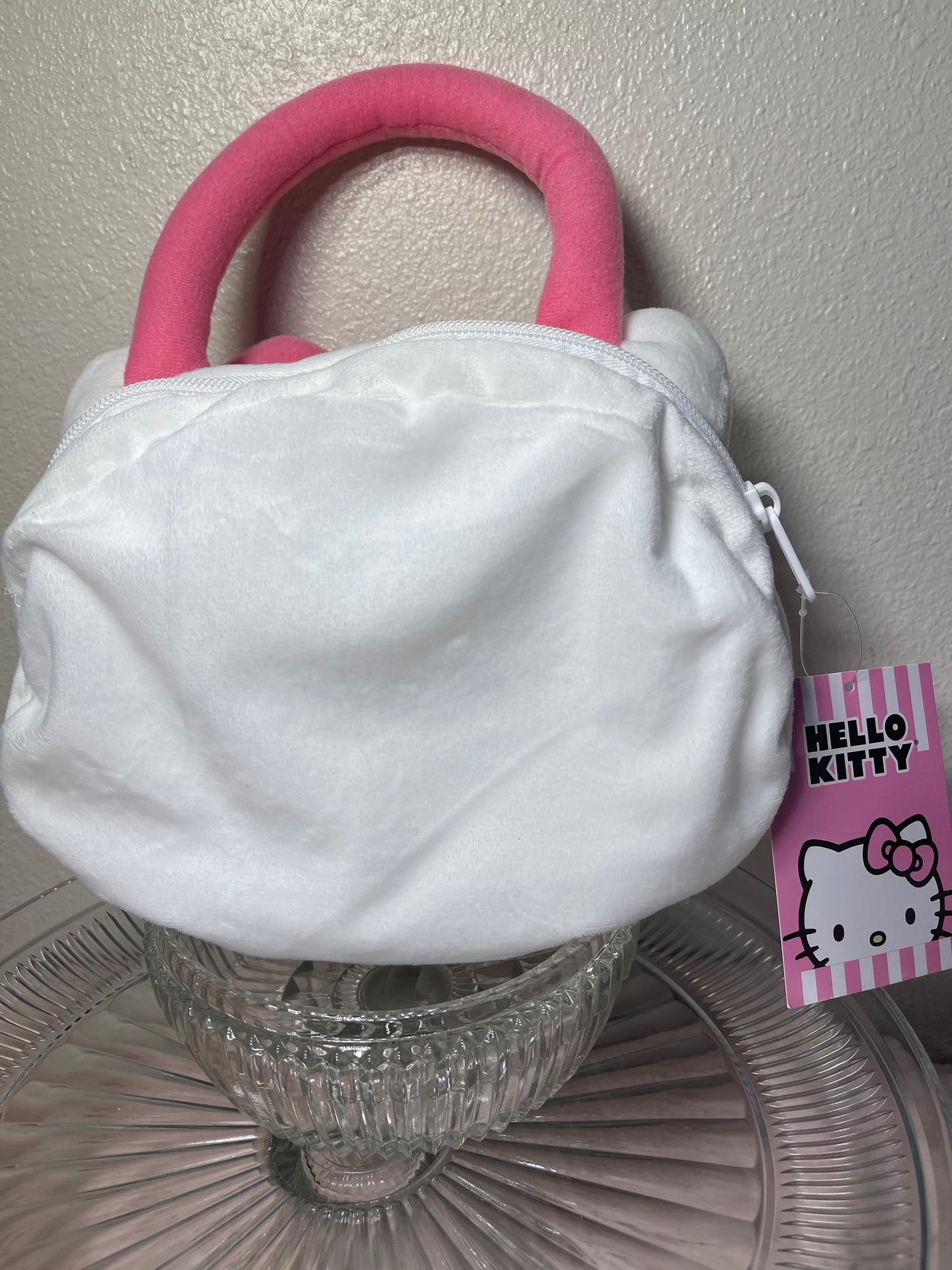 Girls Hello Kitty Purse Pink Bow Plush Handbag