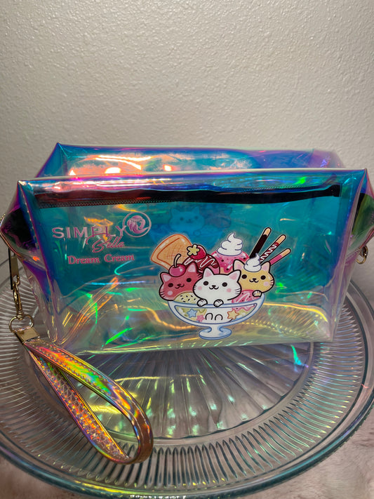 Simple Bella Dream Cream Iridescent Makeup Bag